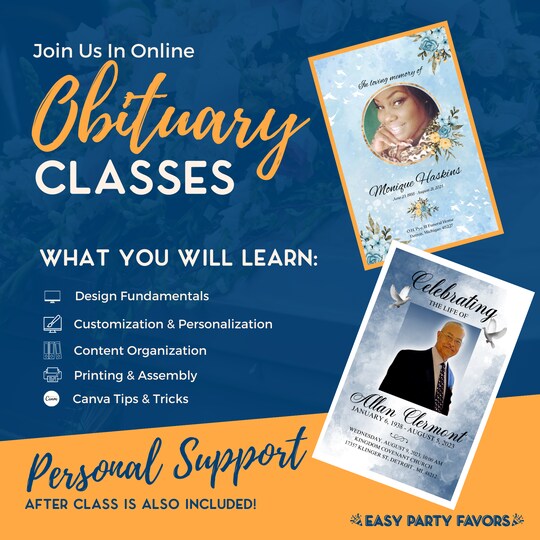 Obituary and Funeral Program Class